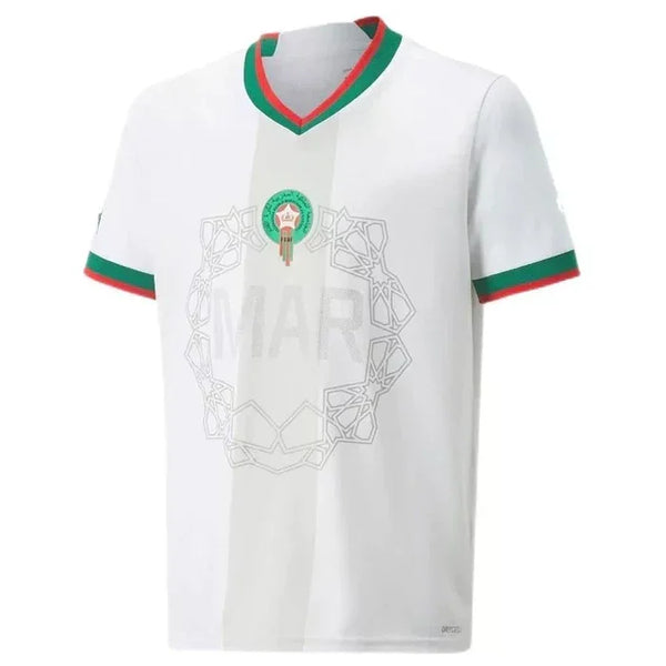 Maillot Maroc saison 2022 extérieur Coupe du Monde blanc