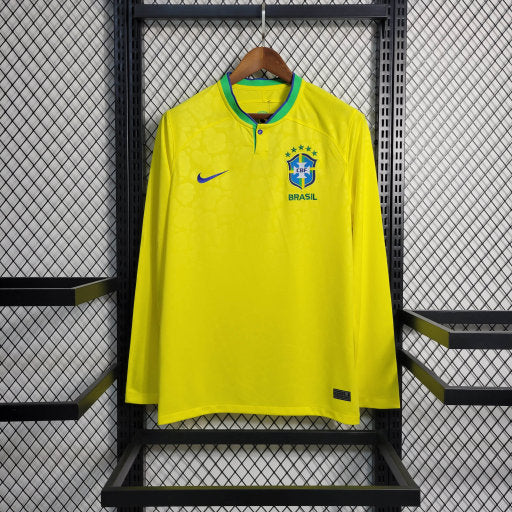 Maillot Brésil Domicile 2022/23 Coupe du Monde Manche Longue