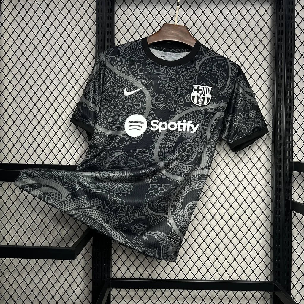 Maillot foot FC Barcelone noir concept 2024 2025
