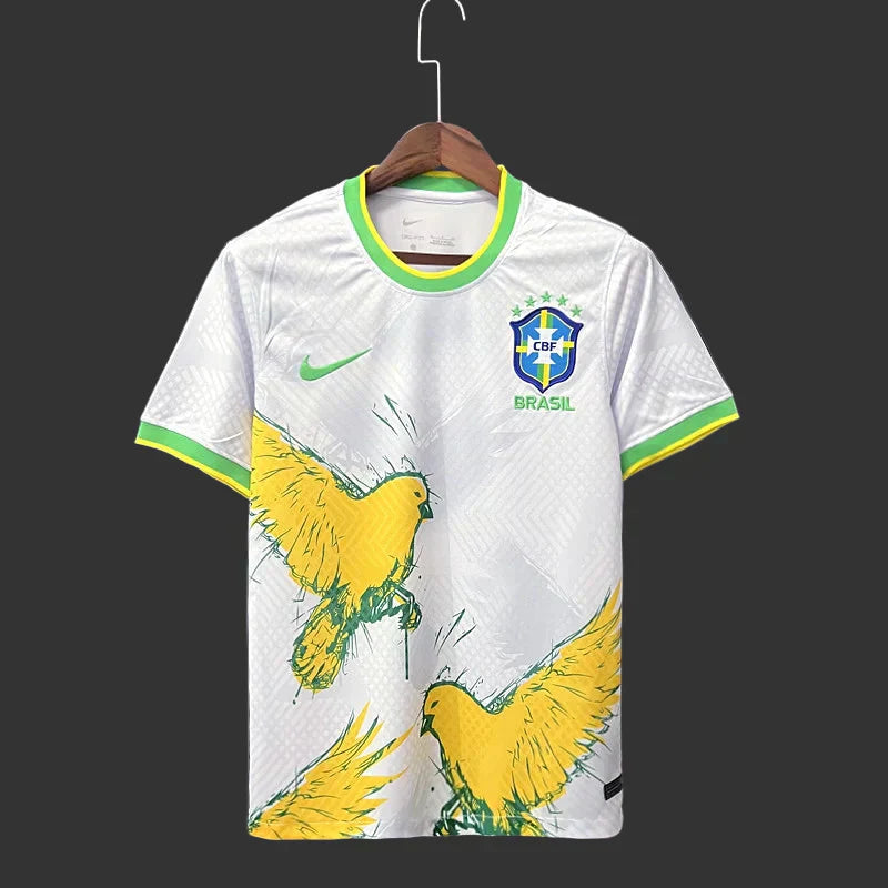 Maillot Brésil Concept Oiseaux Jaune et Blanc 23/24