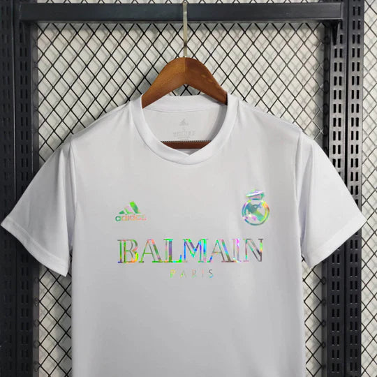 Maillot Real Madrid foot Balmain blanc 2023 2024
