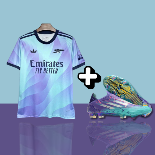 PACK | Maillot Arsenal Bleu et Violet 24/25 + SPEEDFLOW+ ELITE FG-9